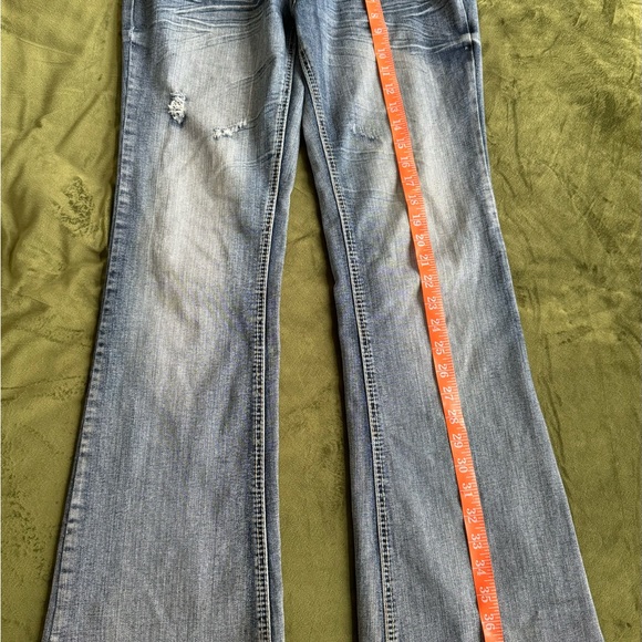 Amethyst Flare Blue Denim Jeans Size 11, Juniors, Medium/Dark wash, gentle used - Picture 8 of 10